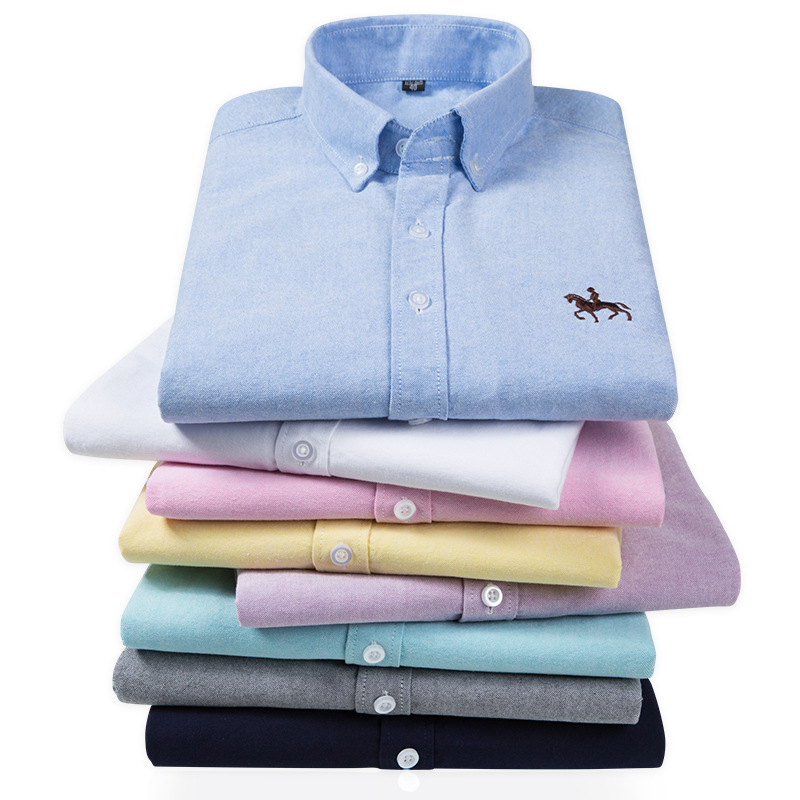 6XL 100% Cotton Oxford White S - Oxford Cotton Casual Shirt Business ulasan dan harga