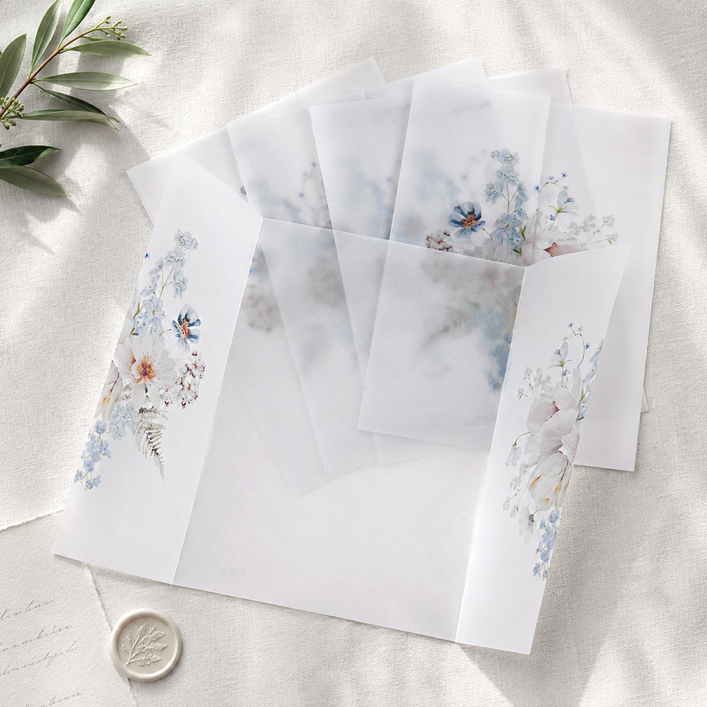 20/50pcs Vellum Wraps for Wedd - Jackets ulasan dan harga