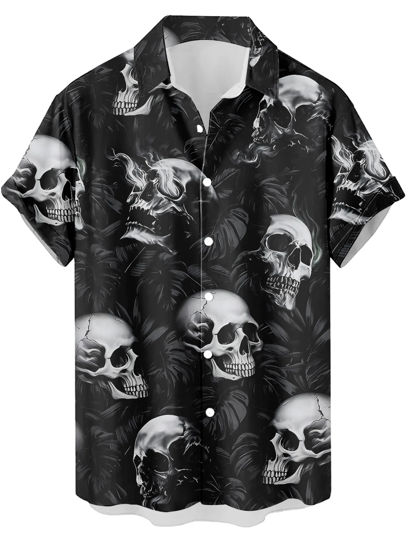 Vintage Horror Skull Crossbone - Vintage Hawaiian Floral Shirt ulasan dan harga