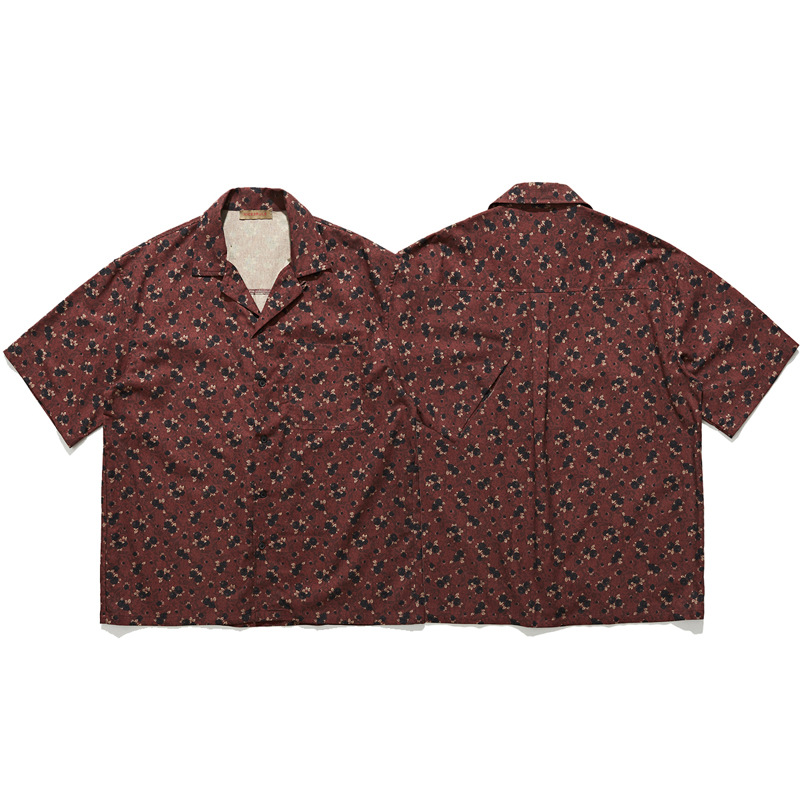Japanese retro ethnic style Cu - Vintage Hawaiian Floral Shirt ulasan dan harga
