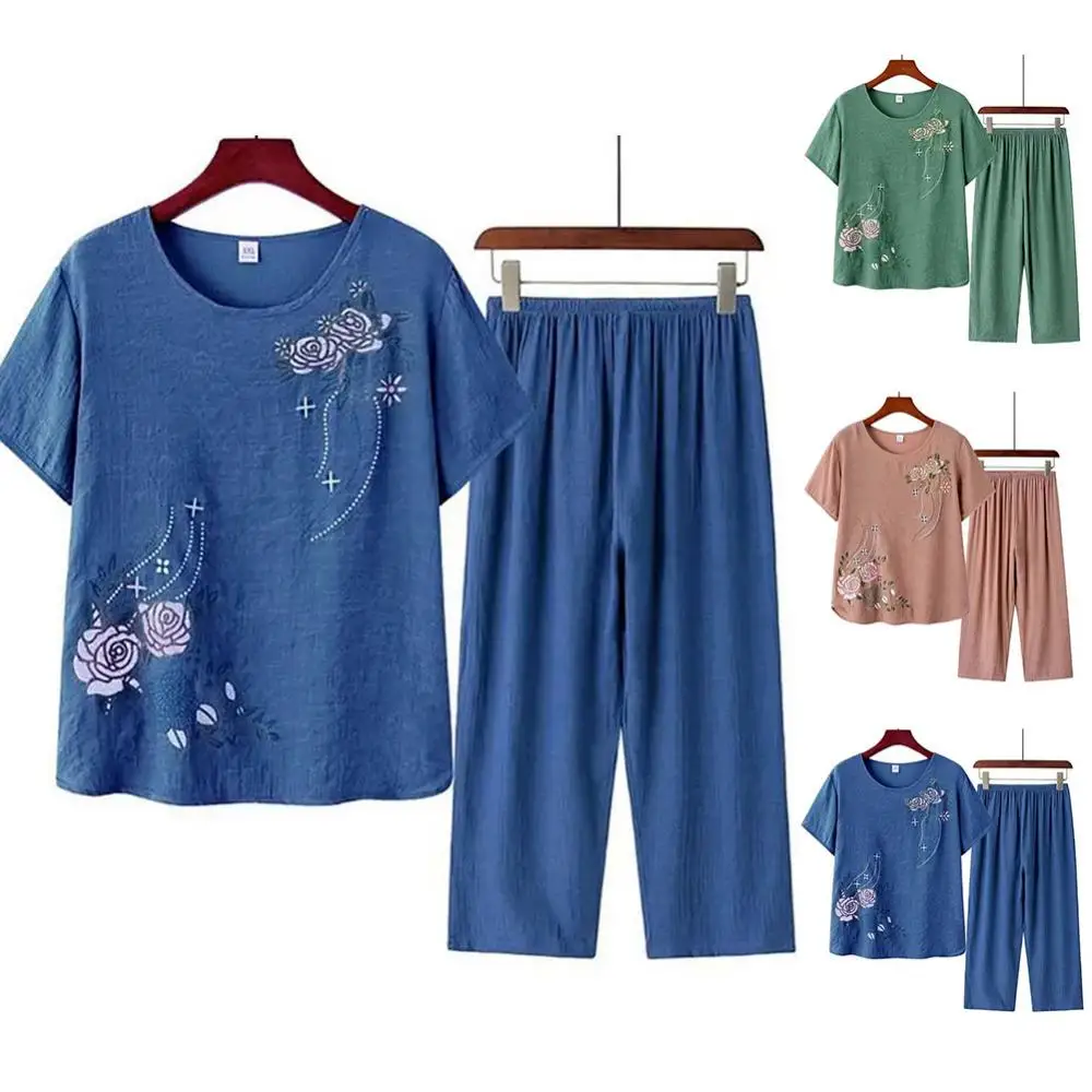 Middle-aged elderly women's sh - Mens Linen Shirt Long Sleeve ulasan dan harga