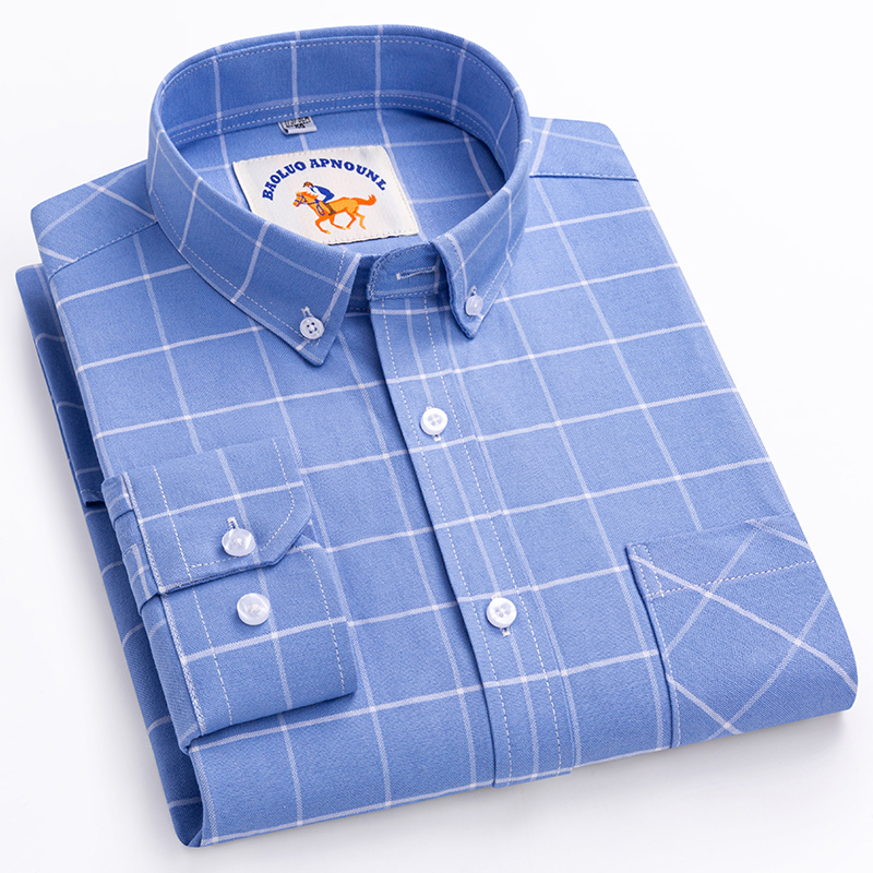New in shirt over size 5xl lon - Oxford Cotton Casual Shirt Business ulasan dan harga
