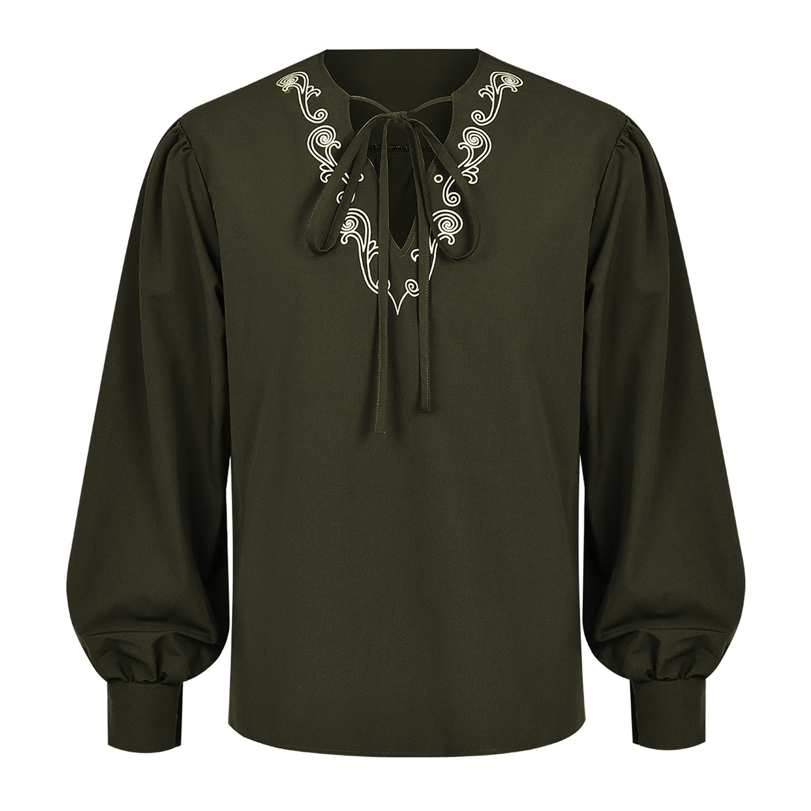 Renaissance Pirate Shirt Vikin - Medieval Gothic Lace Up Pirate Shirt ulasan dan harga