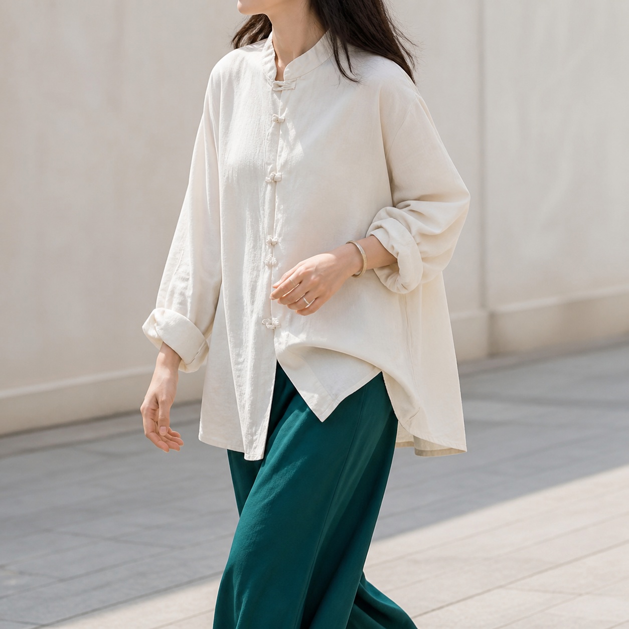 Loose Fit Long Sleeve Shirt wi - Shirts ulasan dan harga
