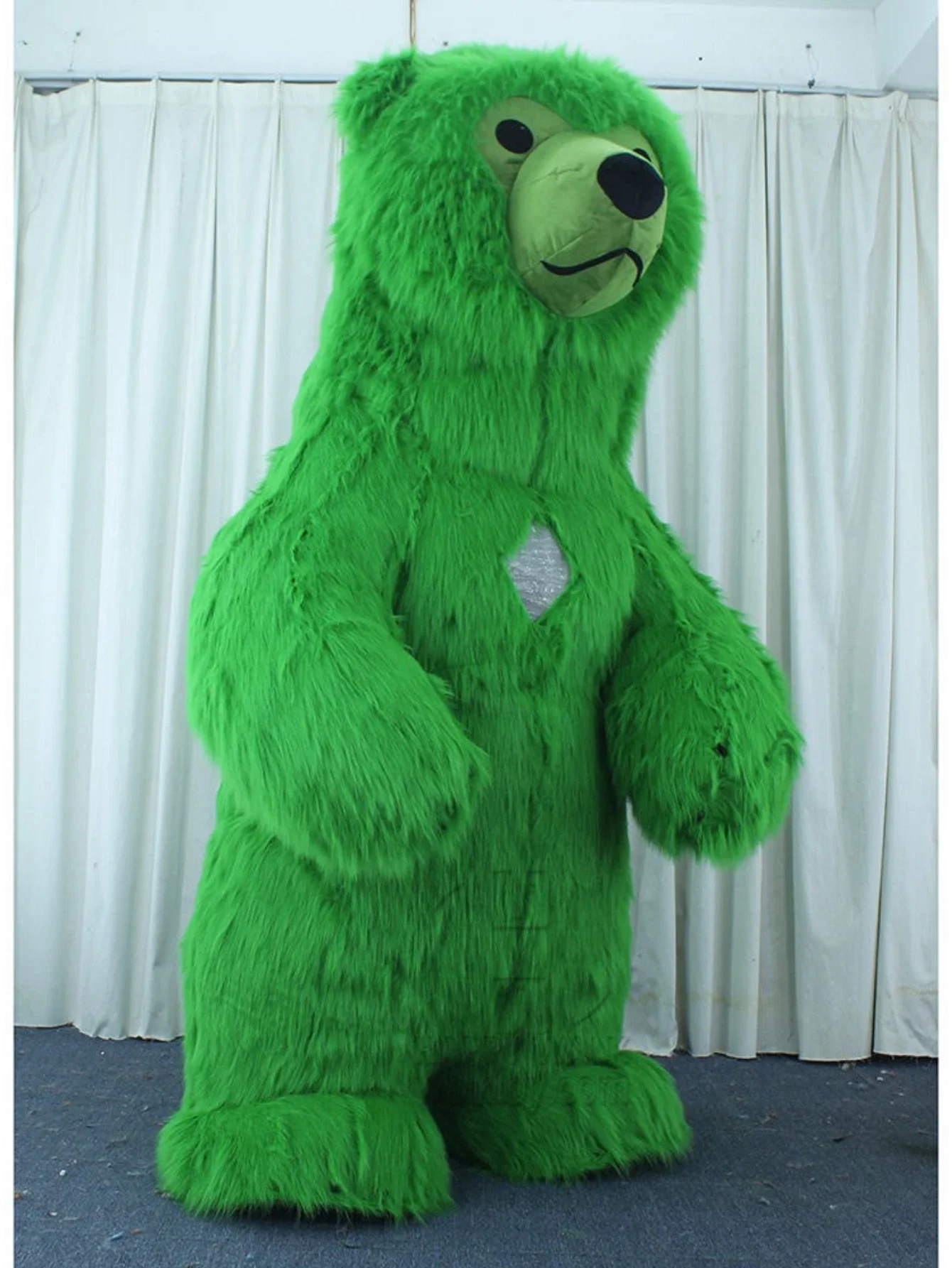 Furry Green Bear Inflatable Ma - Suits ulasan dan harga
