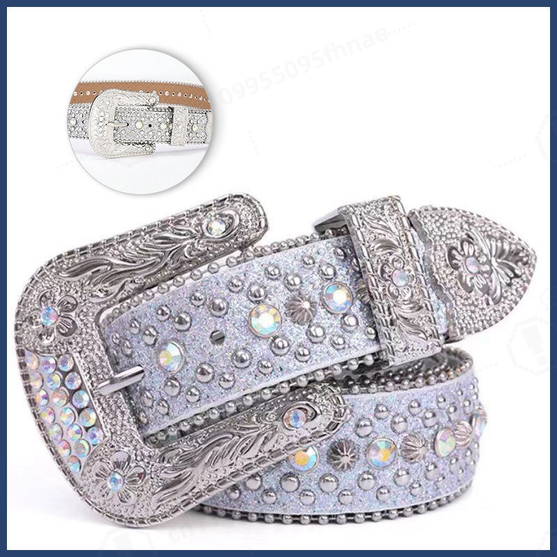 Y2K Style Rhinestone Belt For  - Jeans ulasan dan harga
