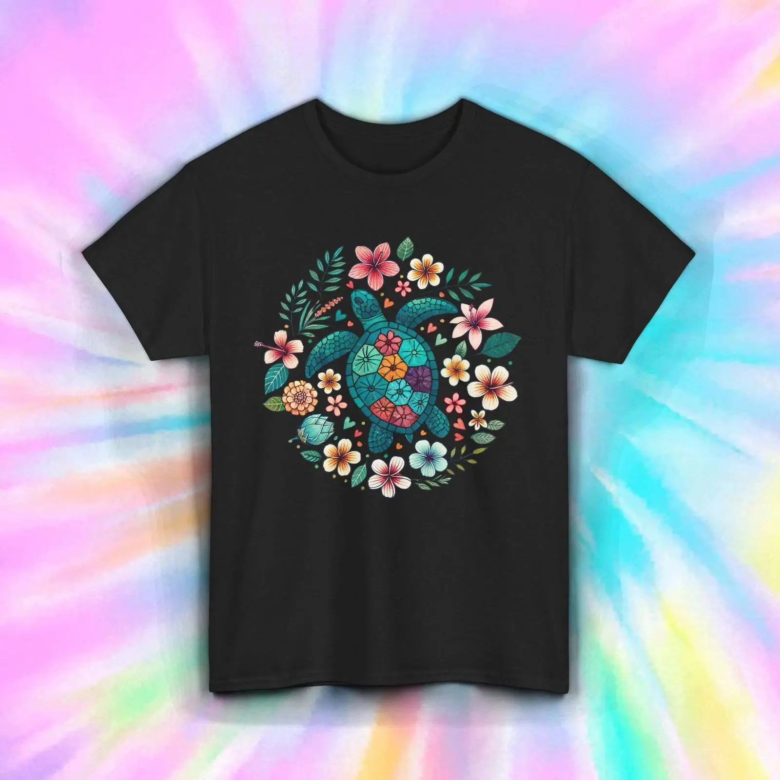 Floral Turtle T Shirt Mandala  - Vintage Hawaiian Floral Shirt ulasan dan harga