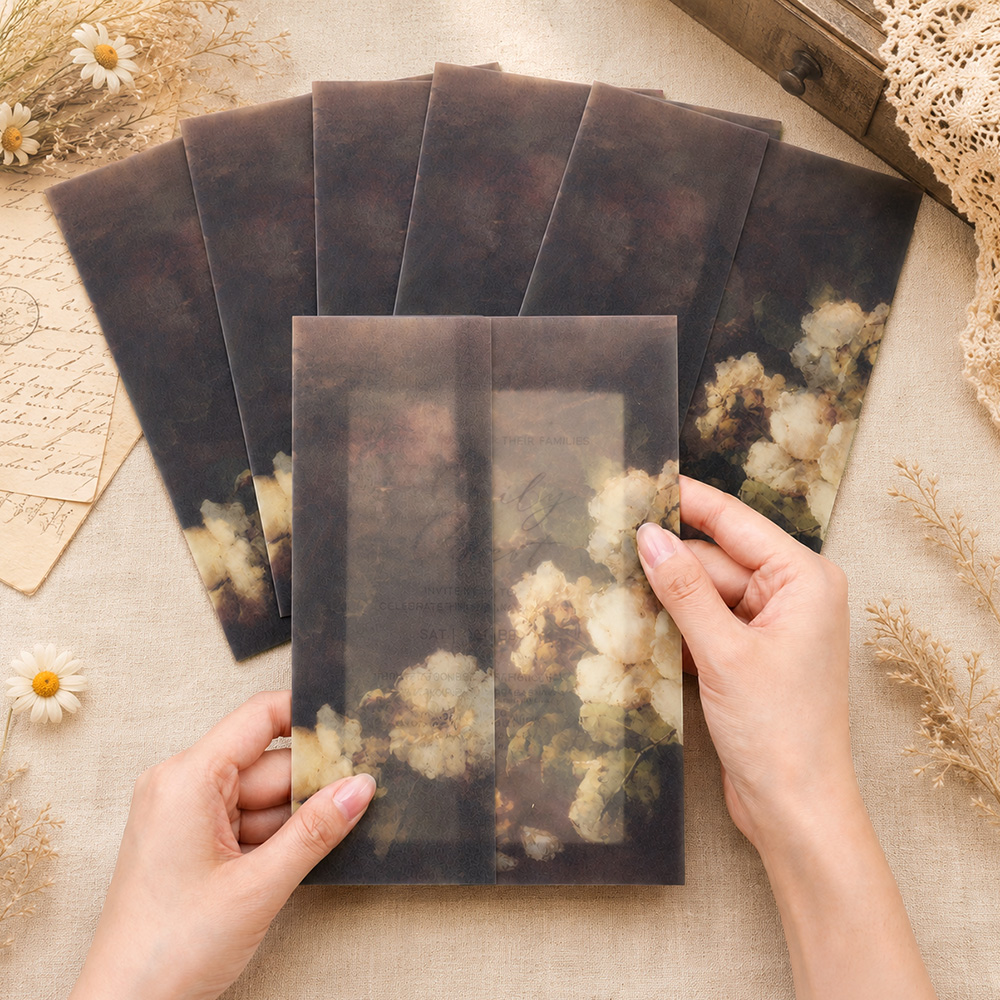 20/50pcs Pre Folded Vellum Jac - Jackets ulasan dan harga
