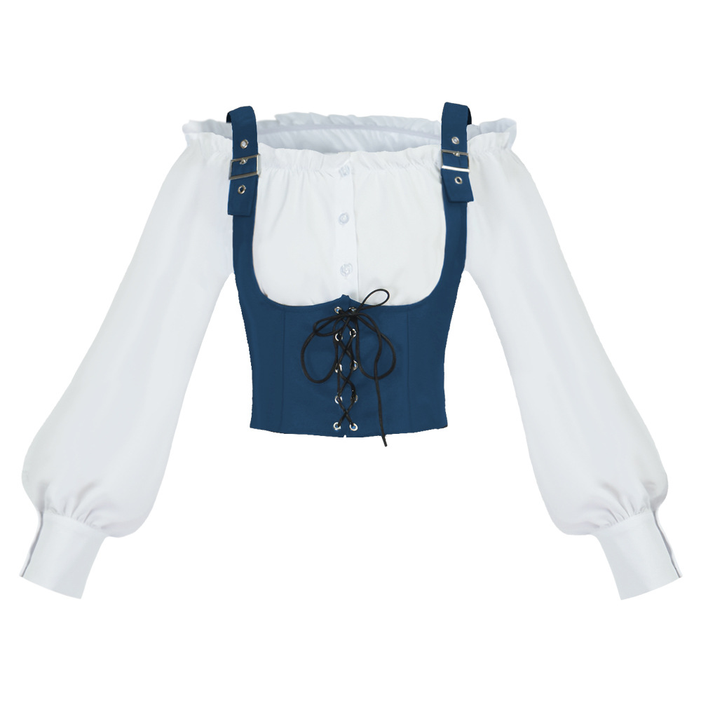 Retro Western Style Women Blou - Shirts ulasan dan harga
