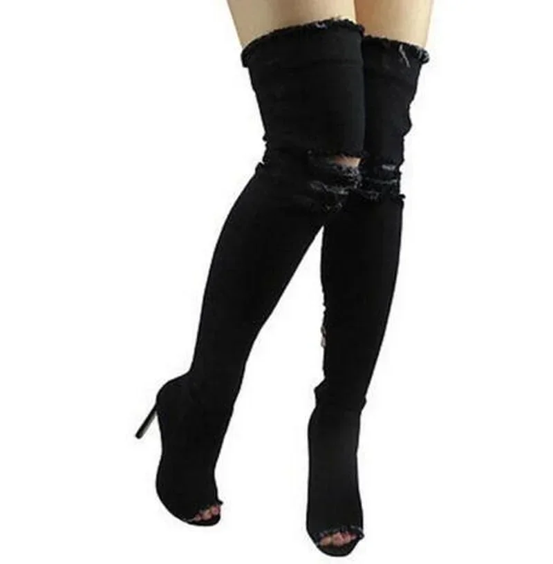 Boots Women Summer Autumn Thig - Jeans ulasan dan harga