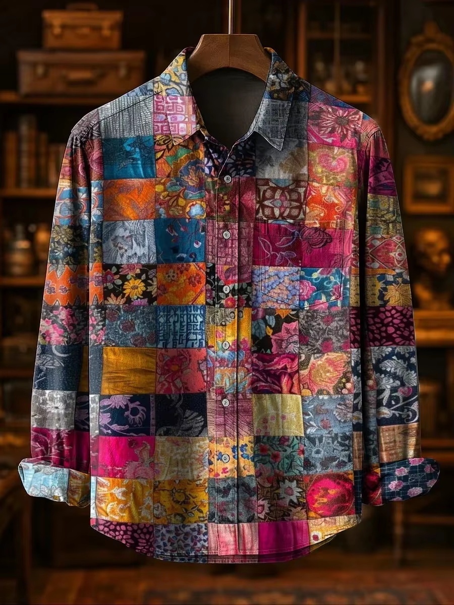Men's Fashion Casual Fashion P - Mens Linen Shirt Long Sleeve ulasan dan harga